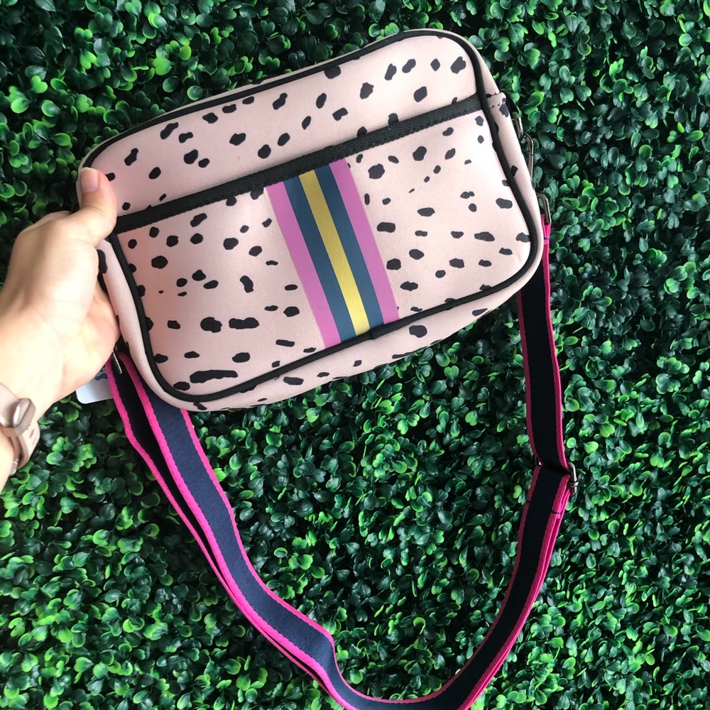 Neoprene crossbody purse